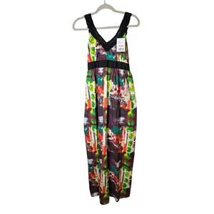 NWT Desigual Reina Dal Maxi Dress Women’s Size 44 (L/XL) Boho Artsy Crochet